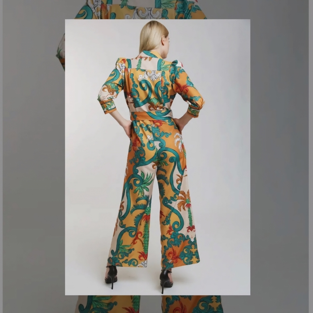 RARE! DOLMAN 3/4 SLEEVE JUMPSUIT WIDE LEG CQ BY CQ - Picture 8 of 12